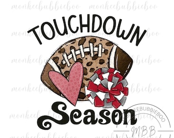 Game Day PNG, Cute Football PNG, Touchdown Season PNG, Football Shirt Design, Sublimation Design, Digital Download, Instant Download, png