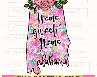 Alabama PNG, Preppy Alabama State Png, Alabama State png, Alabama Clipart, Sublimationsentwürfe, DTG, AL Sublimationsdesign, Staaten Clipart