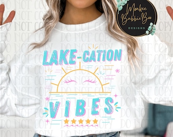 Lake Vibes PNG, Verano Png, Sublimación de Verano, Retro Verano Png, Lago Png, Verano, Días de Lago, Diseño de Camisa de Lago, Lago, Descarga Digital