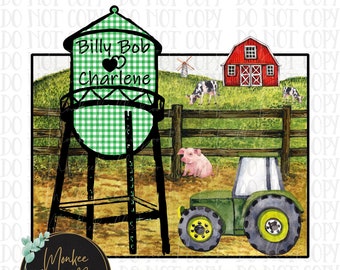 Granja Png, Sublimación de niño, Tractor Png, País, Granja, Sublimación de niño pequeño, Diseño de camiseta de niño, Vacas, Pollos, Descarga digital de granero