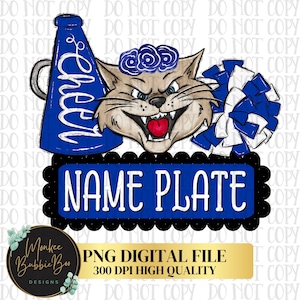 Game Day PNG, Cute Cheerleader PNG, Wildcats Cheerleader PNG, Shirt Design, Sublimation Design, Digital Download, Instant Download, png