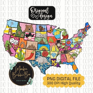 USA PNG, USA Karte, Amerika Png, USA Shirt Design, 4. Juli Png, Reise, Road Trip, 4
