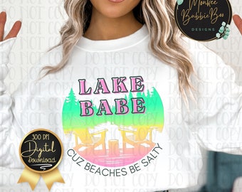 Lake Babe PNG, Verano Png, Sublimación de Verano, Retro Verano Png, Lago Png, Verano, Días de Lago, Diseño de Camisa de Lago, Lago, Descarga Digital