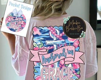 Anchored in Grace PNG, Preppy, Anchor Png, Boat Png, Christian, Summer Png, Sublimation Designs, Lake, Ocean, Sailing, Png, Digital Download