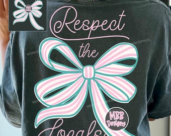 Respect the Locals PNG, Coastal Shirt Design, Local Girl Png, Locals, Beach, Lake, Coastal Town Png, Coquette, Preppy Bow Digital Download