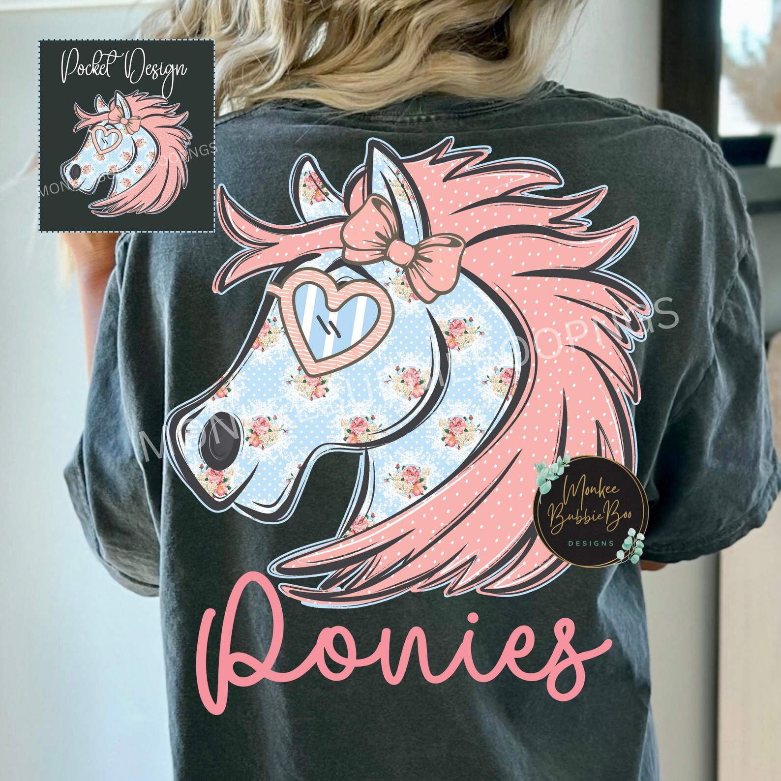 Preppy Mlp Floral Ponies PNG, Preppy Football Mascot Shirt Design, Ponies Mascot ...