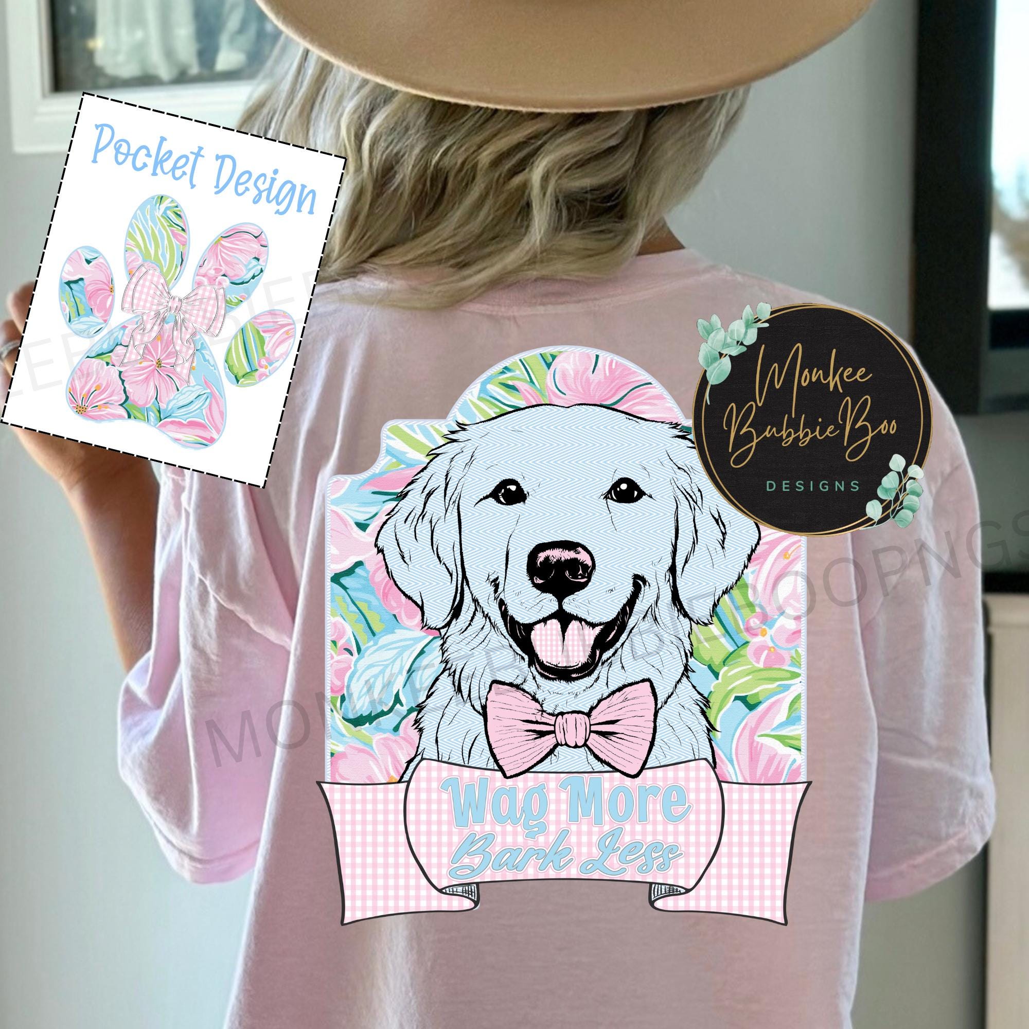 Wag More Bark Less PNG, Southern Png, Preppy, Dog Sublimation, Southern ...