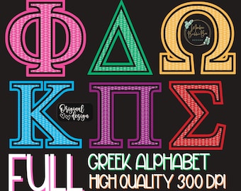 Preppy Greek Alphabet Pack Bundle, Greek Letters, Alpha Pack, Greek Alphabet Pack, Greek Alphas, PNG, Digital Downloads, Greek Alpha Sets