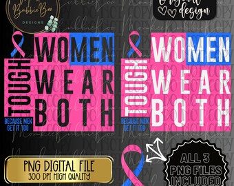 Breast Cancer Awareness Png, Pink Ribbon Png, Pink Out Cancer Awareness Png, Breast Cancer png, Pink Ribbon, Pink Blue Ribbon Png, Digital