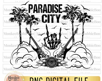 Paradise City Png, Rock Music PNG, Guitar Png, Music Png, Concert Pngs, Skeleton Png, Music Sublimation,Digital Download
