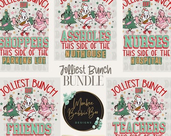 Jollyst Bunch BUNDLE PNG, lustige Weihnachten PNG, Retro Weihnacht Png, Weihnachtssublimation, Weihnachten, digitaler Download, Weihnachtsbundle