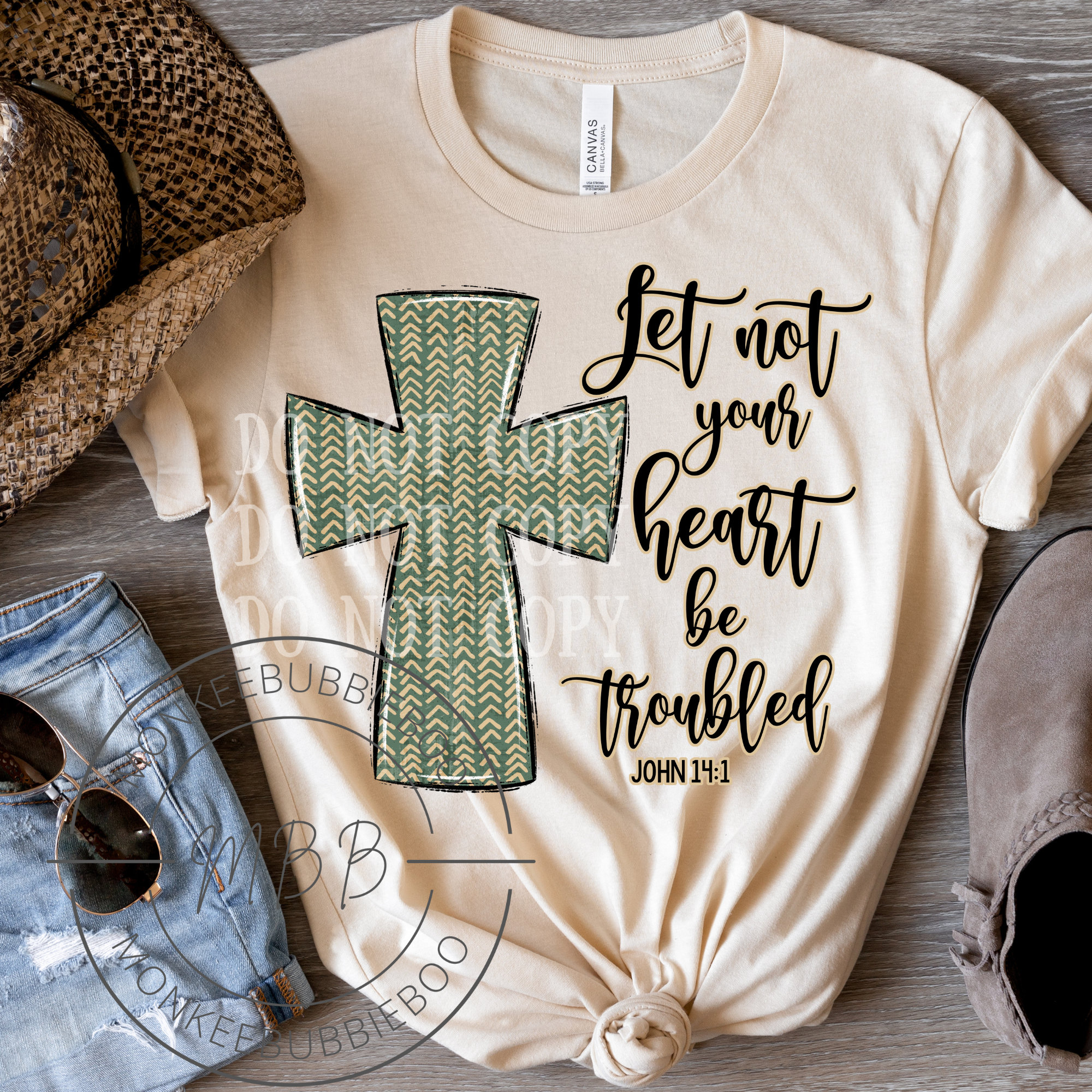 Let Not Your Heart Be Troubled PNG, Christian Pngs, Cross pngs, Easter Pngs, Christian Clipart, Jesus Png, Religious png, Faith, Digital
