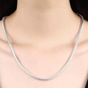 925 スターリングシルバー スネークチェーンネックレス - 1 MM/2 MM/3 MM ソリッドチェーン メンズ&レディース用、ファッションジュエリー、長さ 40-75 cm