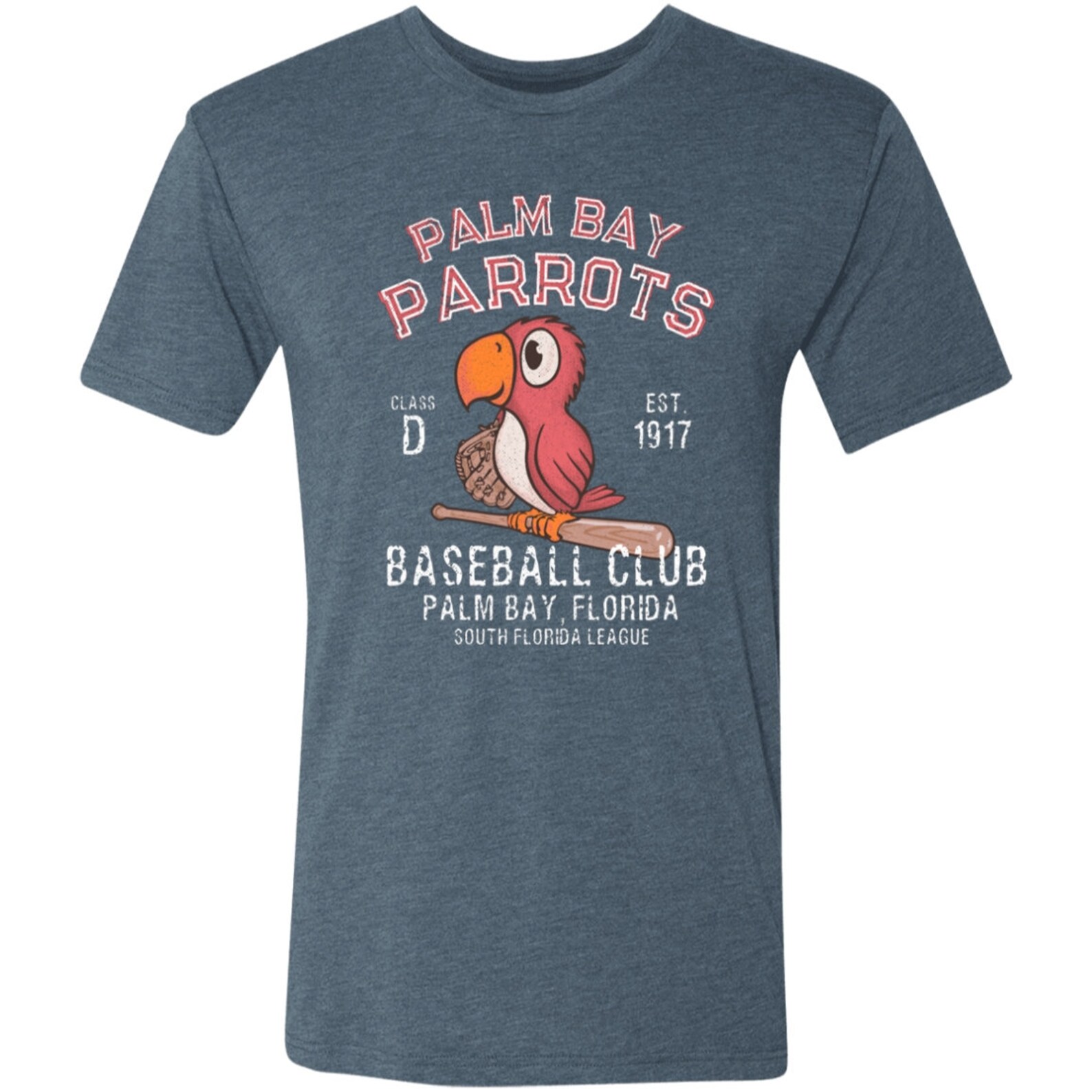 Retro Palm Bay Parrots Baseball Triblend T-shirt - Etsy