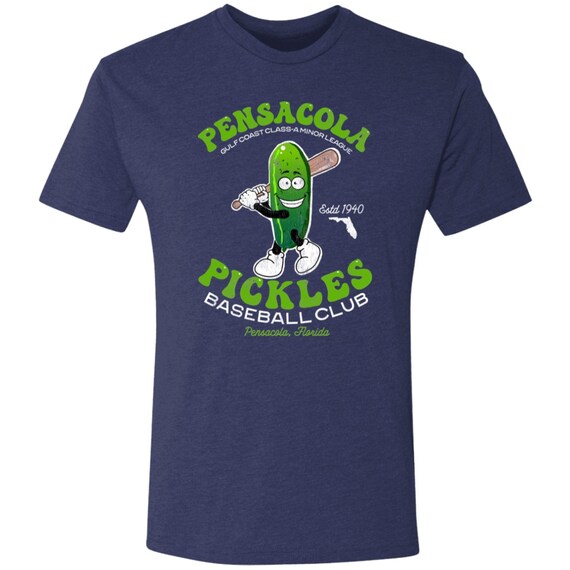 Pensacola Pickles Triblend T-Shirt, Retro Baseball Graphic