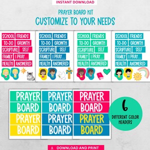 Kids Prayer Board Starter Kit | Prayer Board Template for Kids, Prayer ...