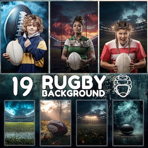 Fondo de rugby Fondo digital deportivo Fondo de rugby Fondo de fotografía deportiva Fondo digital de rugby Superposición de fondos de Photoshop