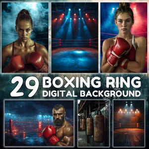 Boxen Kulissen Boxen Poster Kulisse Sport Digital Backdrop Boxen Hintergrund Sport Foto Backdrop Boxen Digitaler Hintergrund Overlay
