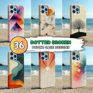 Designpaket med prickiga telefonskal: Sublimering JPG (digital nedladdning)