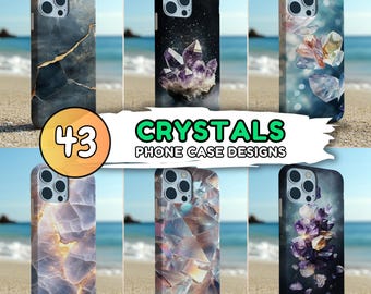 Design della custodia per iPhone con cristalli: Pacchetto di skin effetto pietra per sublimazione (download digitale)