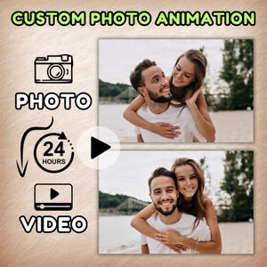Custom Animation from Photo Portrait Animation Video Digital Art from Photo Animated Clip Unique Gift Idea Video Memories from Photo in MP4