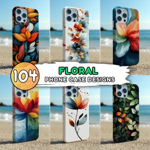 Floral Phone Case Design Sublimation Phone Case iPhone Case Design Nature Phone Case Sublimation Design Bundle