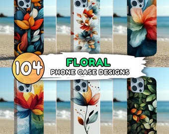 Floral Phone Case Sublimation Design Bundle: 104 JPG Files (Digital Download)