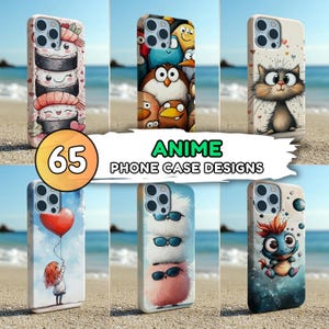 Design de coque de téléphone mignon, sublimation, anime, design de coque de coque d'iPhone, lot de coque de téléphone kawaii, design par sublimation, design robuste