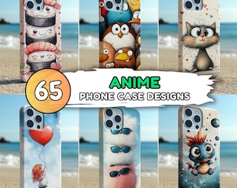 Design de coque de téléphone mignon, sublimation, anime, design de coque de coque d'iPhone, lot de coque de téléphone kawaii, design par sublimation, design robuste