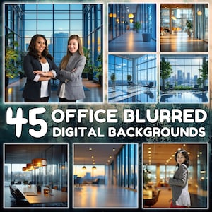 Zoom Background Home Office Virtual Background Business Digital Backdrop Modern Office Background Professional Headshots Business Portraits