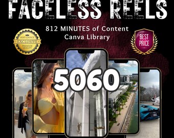 5060 Faceless Aesthetic Videos MRR Faceless Digital Marketing Videos PLR Minimalist Faceless Reels Master Resell Rights Reels