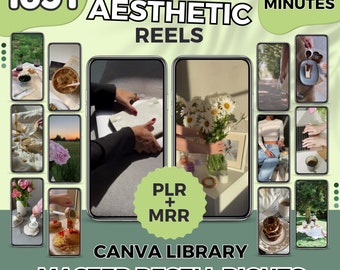 MRR Faceless Reels Video PLR Aesthetic Reel instagram Luxury Faceless Digital Marketing Videos Faceless Reels Content Master Resell Rights
