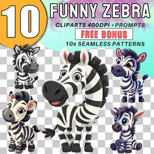 Baby Zebra Clipart PNG Watercolor Zebra png Bundle Cute Zebra Clipart Vintage Zebra Graphics Zebra PNG Safari Animals Clipart png + BONUS