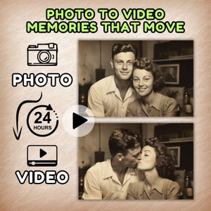 Custom Photo to Video Custom Animated Portrait from Photo Digital Animation Animated Video Clip Unique Gift Idea Personalized Video