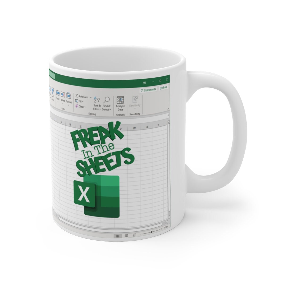 Freak in the Sheets Excel Coffee Mug Nerd Coffee Cup Etsy