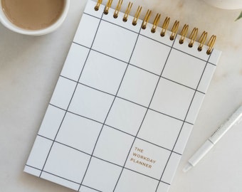 Minimalist Black & White Workday Planner | 6-Month Undated Daily Planner | Simplify Your Success