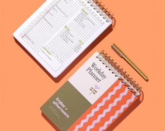 Tulip Wave — Undated Daily Planner for Busy Professionals • Time Blocking • ADHD-Friendly Layout • The Workday Planner
