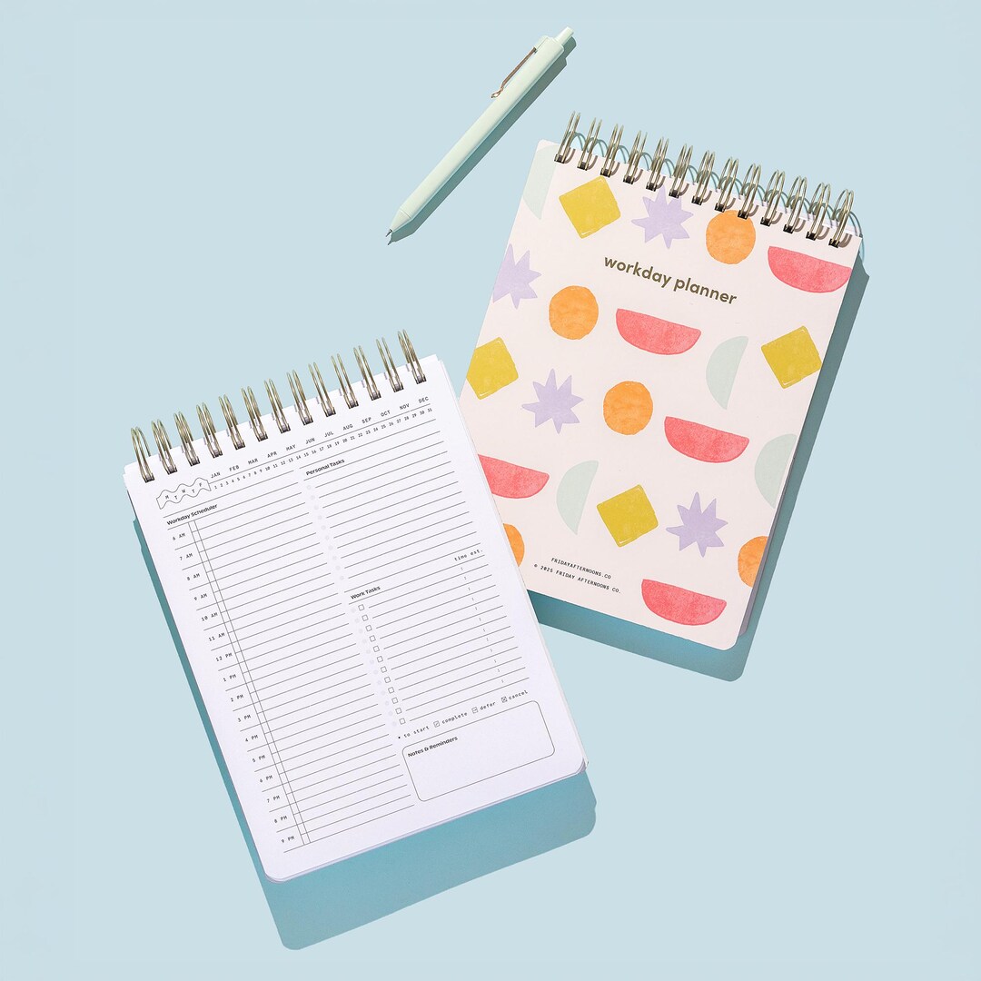 Bright Shapes — Undated Daily Planner for Busy Professionals • Time ...