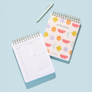 Bright Shapes — Undated Daily Planner for Busy Professionals • Time Blocking • ADHD-Friendly Layout • The Workday Planner