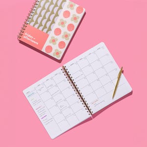 90 Day Undated Planner - Lavender Scallop, Time Blocking