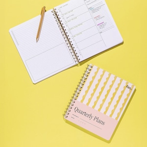 90 Day Undated Planner – Wavy Stripes, Time Blocking