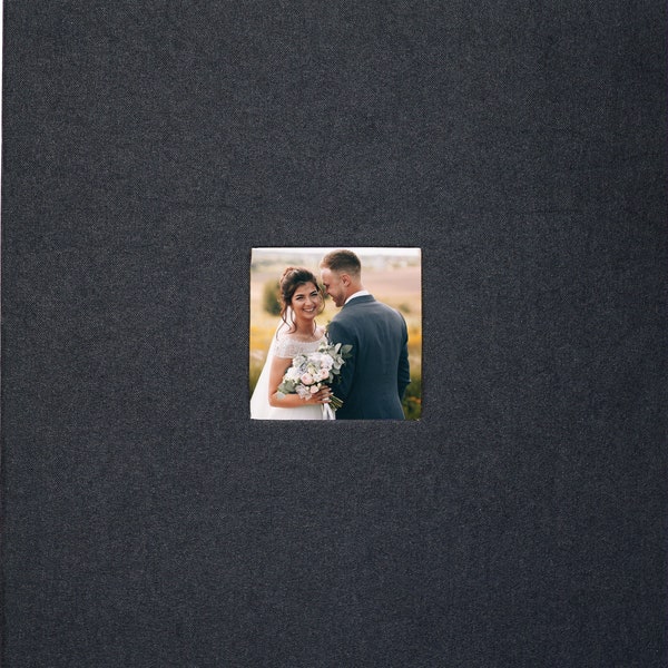 Black Linen Photo Album (40 Self-Adhesive Pages)