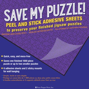 Masterpieces Accessories - Peel And Stick Jigsaw Puzzle Glue Sheets, 12