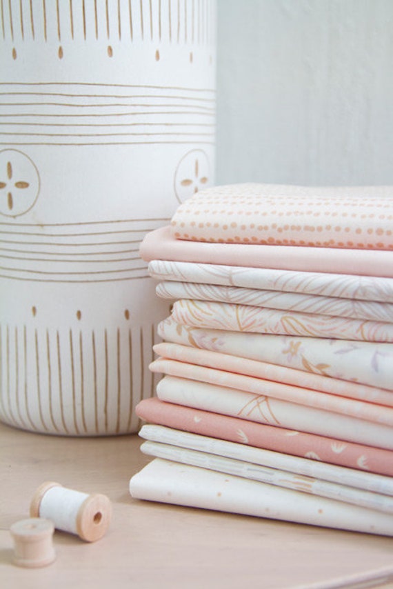 Ballerina Fusion Baby Blush Pink Fat Quarter Half Yard One Yard Bundle by Art Gallery Fabrics Low Volume Neutral Baby Quilt Fabric Etsy UK