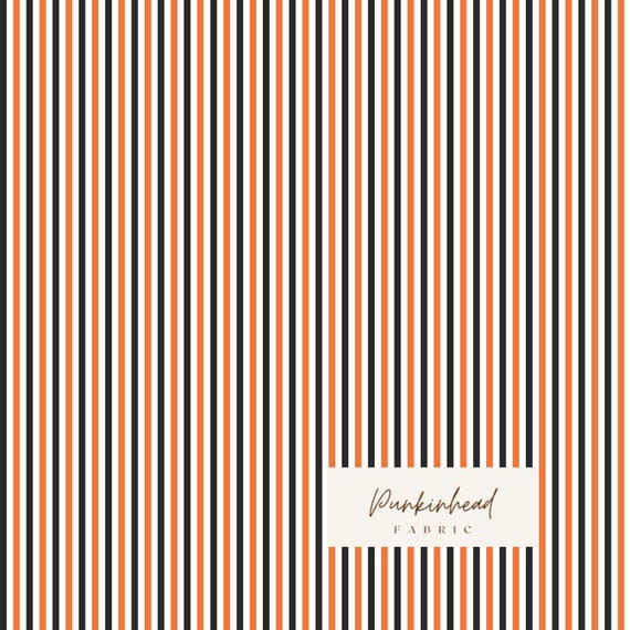 Halloween Black Orange White Stripe Fall Cotton Quilting Fabric by Riley Blake Quilt Fabric by the yard