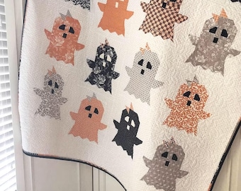 Boo! Ghost Quilt Pattern by The Pattern Basket - PAPER Pattern,  Halloween and Fall Quilt Pattern