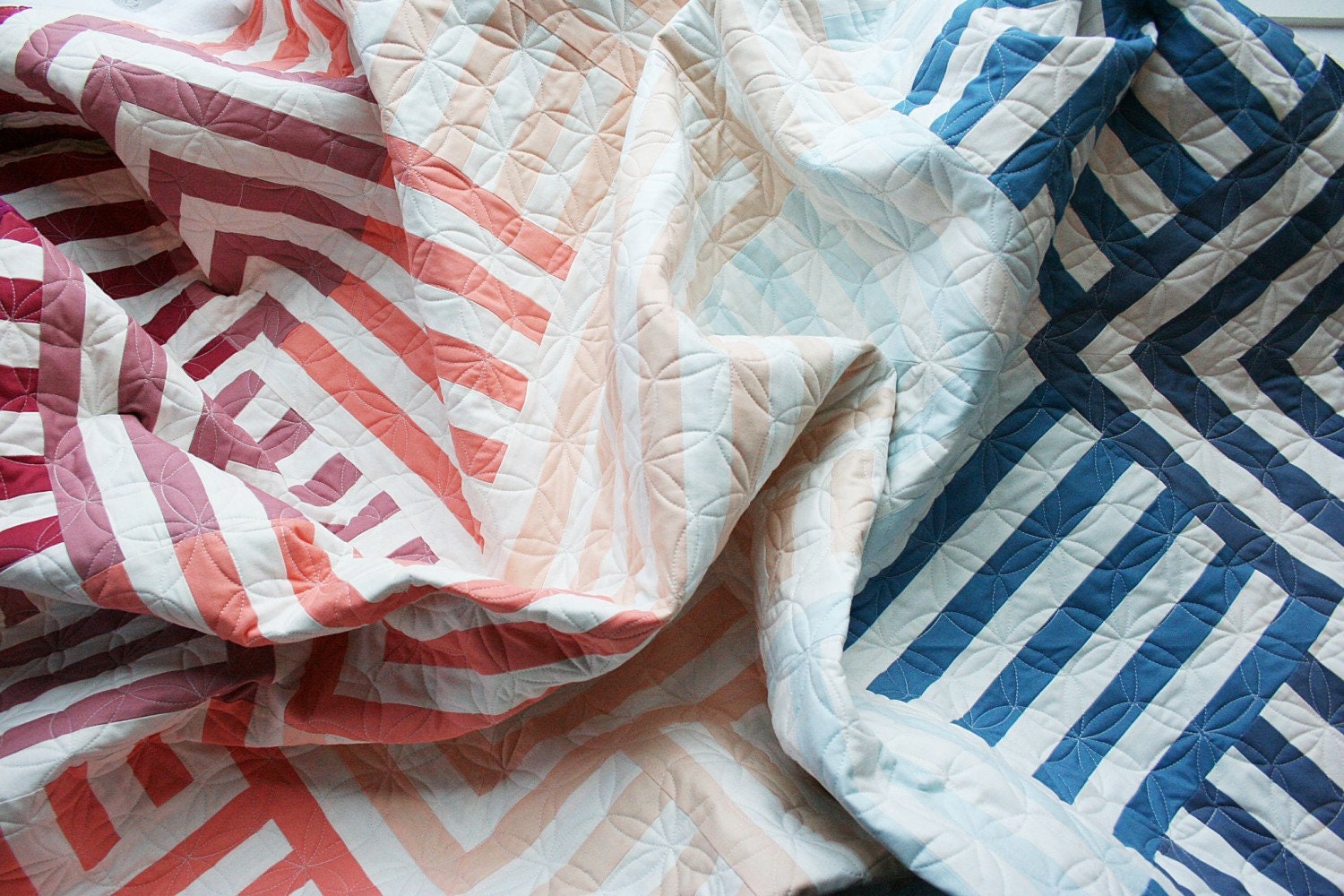 Interwoven Quilt Pattern by Lo & Behold Stitchery - PAPER Pattern, MCM ...