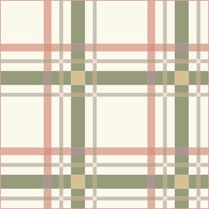 May include: A seamless pattern with a plaid design in shades of pink, green, beige, and white.