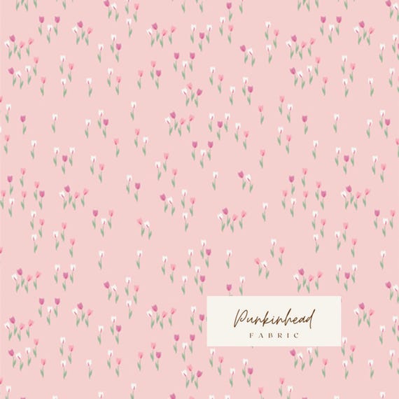 Hillside Tulips from Romantica by Art Gallery Fabrics Pink Floral Cotton Quilting Fabric by the Yard