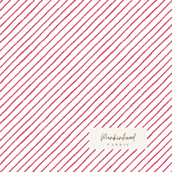 Jolly Ribbons from Wintertale by Art Gallery Fabrics Candy Cane Red & White Stripe Christmas Quilting Fabric by the Yard